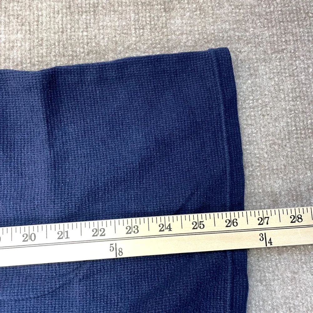 Polo Ralph Lauren T Shirt‎ Mens Large Navy Blue Waffle Knit Thermal Pony Logo